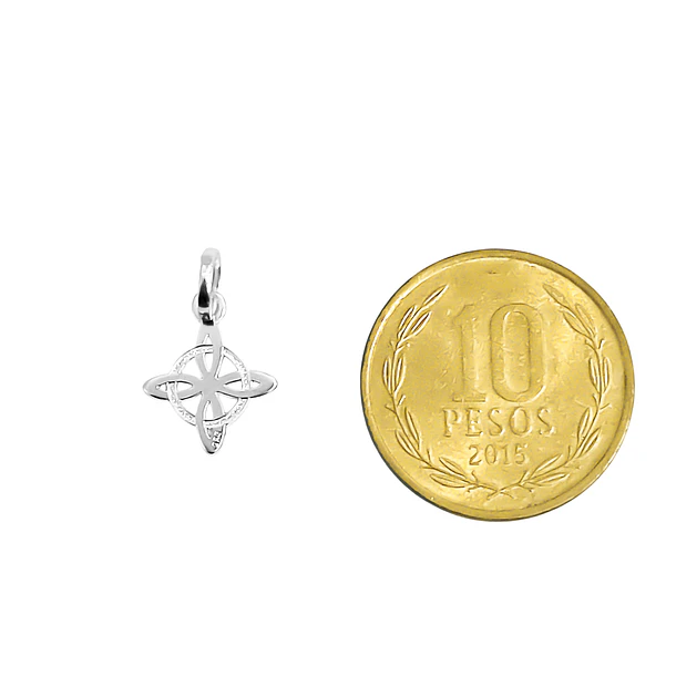 Colgante Nudo De Bruja Mini Plata Fina 925 3