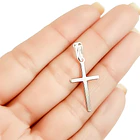 Colgante Cruz Lisa Fina Plata Fina 925 3