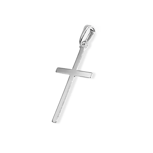 Colgante Cruz Lisa Fina Plata Fina 925 7