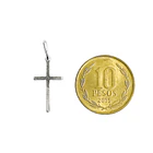 Colgante Cruz Fina Lisa Plata Fina 925 4