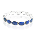 Pulsera Lapislázuli Bisagra Ovalada Plata Fina 950 1
