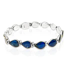 Pulsera Lapislázuli Bisagra Gota Plata Fina 950 4