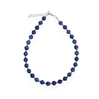  Pulsera Bolitas Lapislázuli 4mm Bolitas Plata Fina 925 1