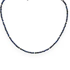 Collar Lapislázuli Facetado 3mm Bolita Plata Fina 925 1