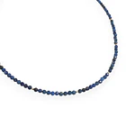 Collar Lapislázuli Facetado 3mm Bolita Plata Fina 925 4