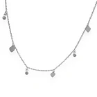 Collar Corazón Circón Redondo Plata Fina 925  4