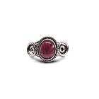 Anillo Piedra Granate Plata Fina 925  1