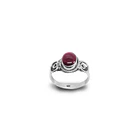 Anillo Piedra Granate Plata Fina 925  3