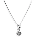 Collar Punto De Luz Circón Blanco Plata Fina 925 3