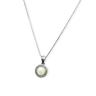 Collar Perla Cintillo Circón Plata Fina 925 4