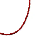 Collar Coral Reconstituido Facetado 4mm Plata Fina 925 4