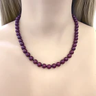 Collar Jade Rojo Oscuro 8mm Plata Fina 925 2