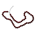 Collar Jade Rojo Oscuro 8mm Plata Fina 925 3