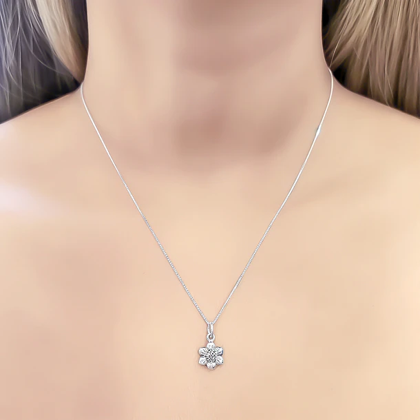 Collar Margarita Veneciana Plata Fina 925