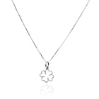 Collar Trébol Calado Veneciana Plata Fina 925 1
