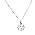 Collar Trébol Calado Veneciana Plata Fina 925 3