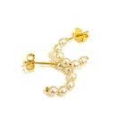 Aros Argolla Perlas Sintéticas 13mm Enchapado Oro 18K  1