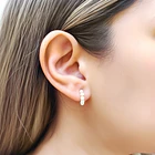Aros Argolla Perlas Sintéticas 13mm Enchapado Oro 18K  2