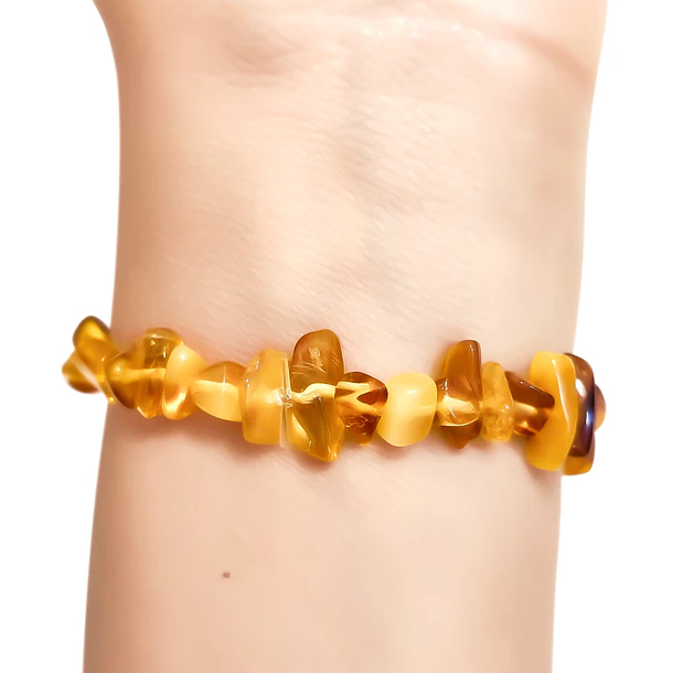 Pulsera Niño Ámbar Chip Elasticada