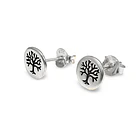Aros Árbol De La Vida Mini Redondo Plata Fina 925 3