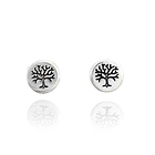 Aros Árbol De La Vida Mini Redondo Plata Fina 925 1