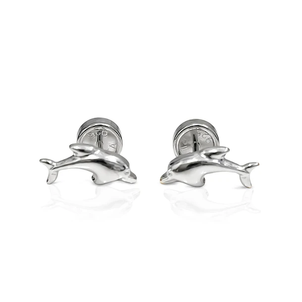 Aros Abridores Bebé Delfin Plata Fina 925