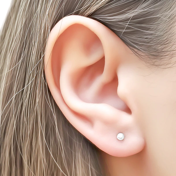 Aros Abridores Bebé Bolita 3mm Plata Fina 925 3