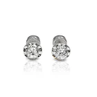 Aros Abridores Flor Circón Blanco 6mm Plata Fina 925 1