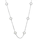 Collar 6 Trébol Nácar Plata Fina 925 1