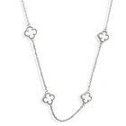 Collar 6 Trébol Nácar Plata Fina 925 3