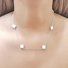 Collar 6 Trébol Nácar Plata Fina 925 2