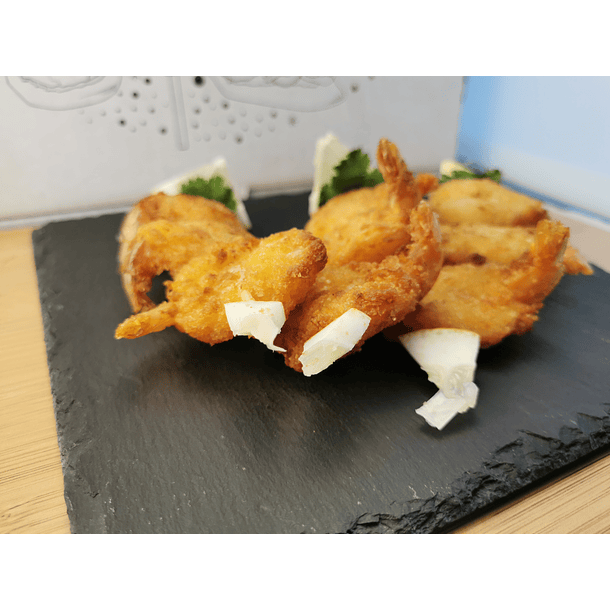 Brochetas de Camarón + salsa. 1