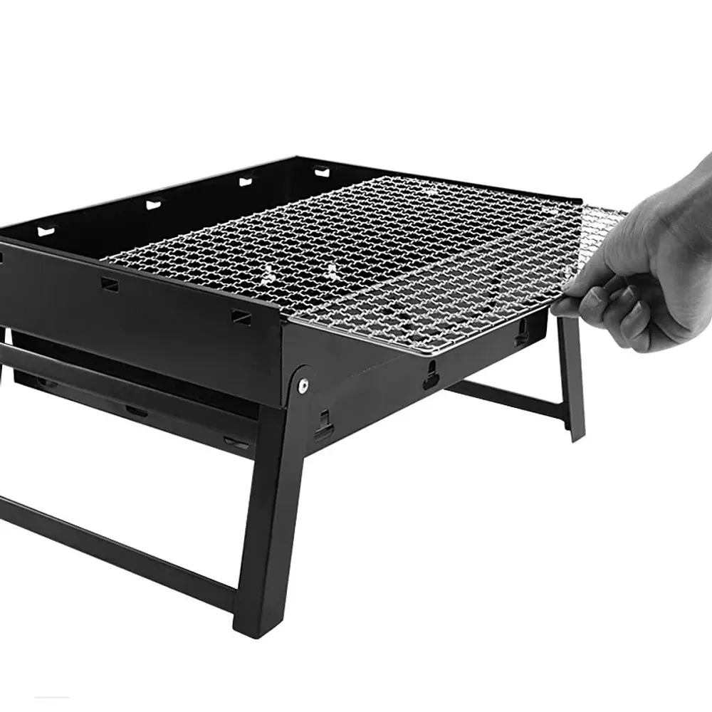 Parrilla portátil ligera y plegable gruesa, parrilla de carbón para asados, aventura al aire libre, Raid, excursión, camping, Anextadventure off road. 5