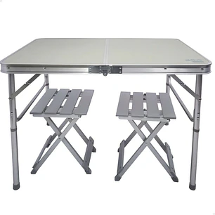 Conjunto de mesa con 2 sillas  Plegable para Camping