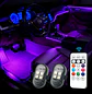 Mejora las luces de ambiente del coche RGB, batería más grande y más brillante, cable de carga tipo C, multimodo remoto inalámbrico para motocicleta y coche - Miniatura 1