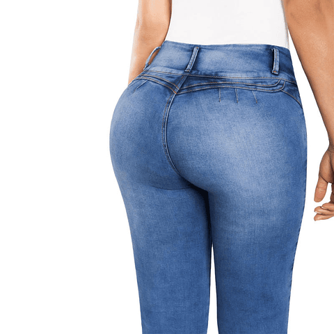 Jeans Colombiano Control de Abdomen Celeste 2020 New Rodivan
