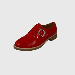 Zapato de Cuero Hebilla Rojo Ángel Jeans