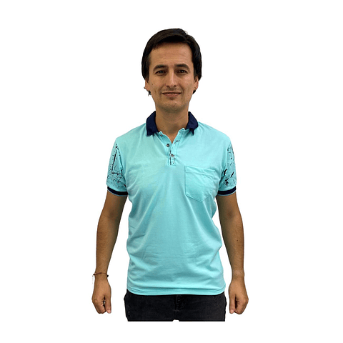 Polera Hombre Colombiana Turquesa New Rodivan