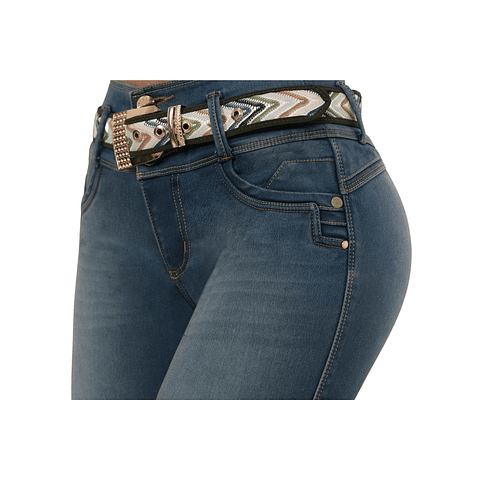 Jeans Colombiano Control Abdomen 1450 Azul Bartolomeo