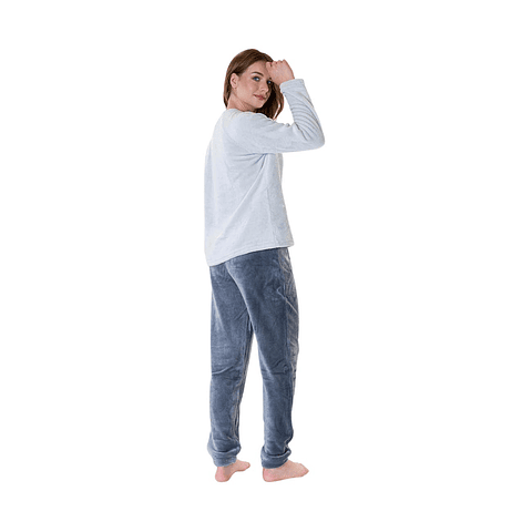 Pijama Coral 8562 Gris Baziani