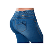 Jeans Colombiano Control Abdomen 1436 Azul Bartolomeo