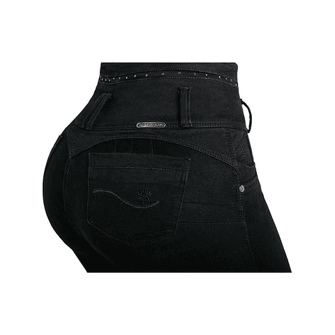 Jeans Colombiano Control Abdomen 1504 Negro Bartolomeo