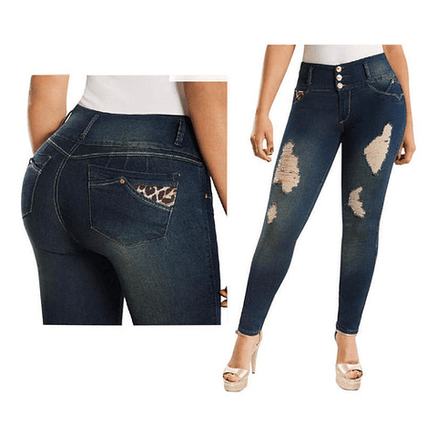 Jeans Colombiano Con Control De Abdomen Bp Azul New Rodivan