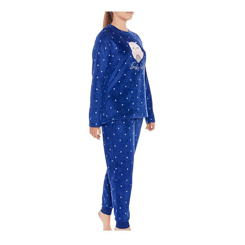 Pijama Micropolar 8460 Azul Baziani