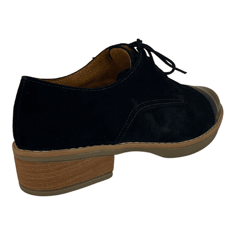 Zapato De Cuero Gamuza Negro Ángel Jeans