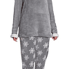 Pijama De Polar 8494 Gris Baziani