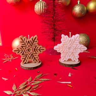 Vela decorativa “Copo de nieve“