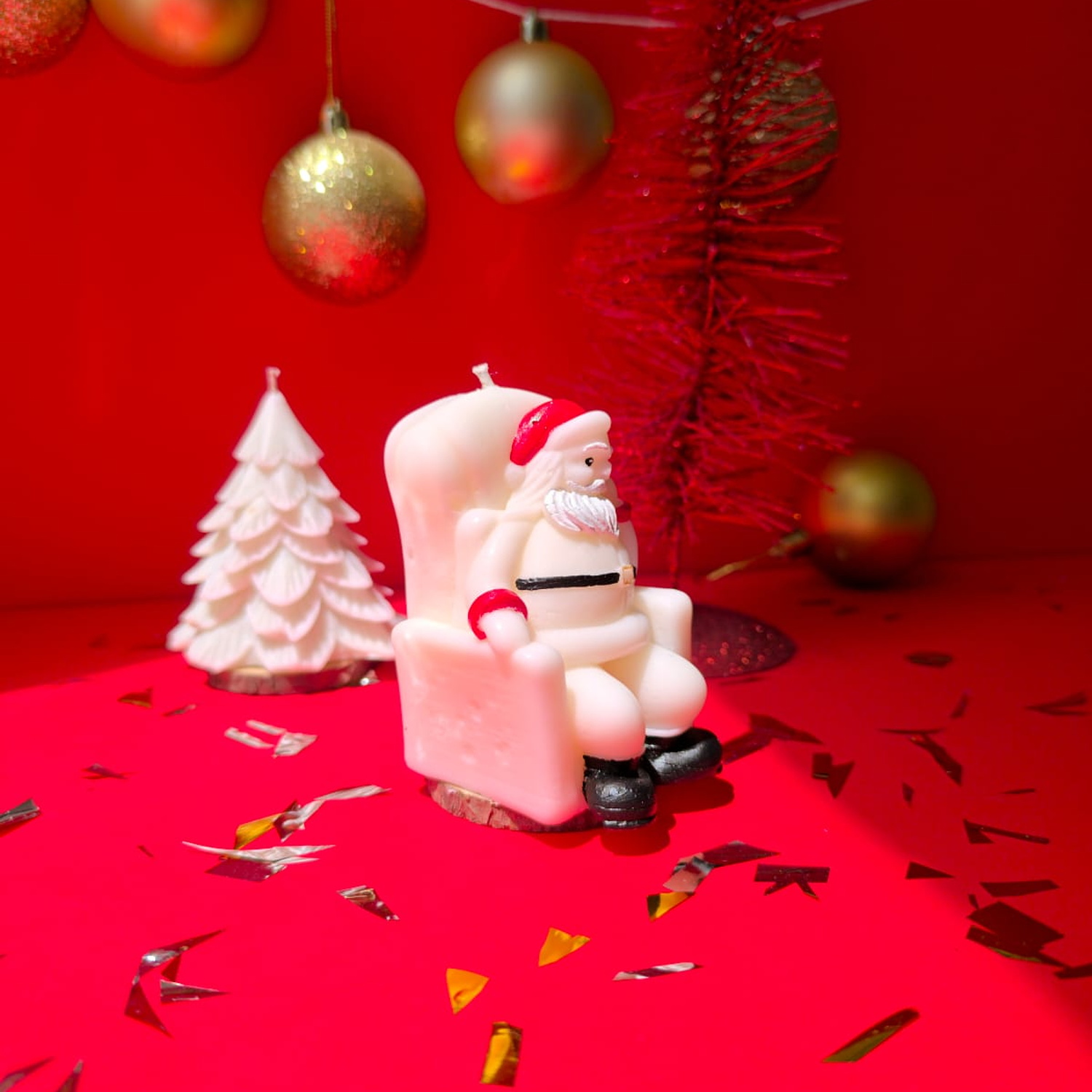 Vela decorativa “Viejito Pascuero sentado” 5