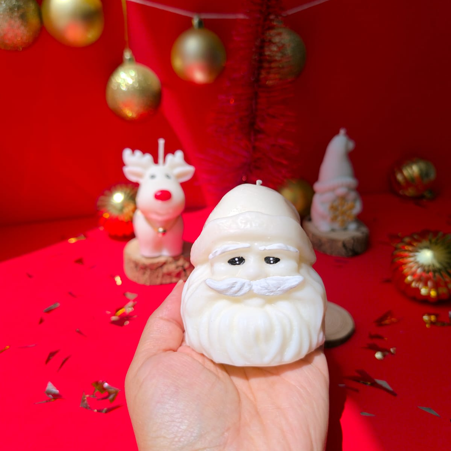 Vela decorativa “Rostro viejito pascuero“  2