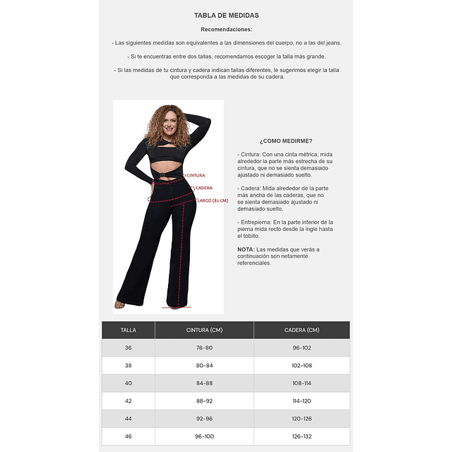 WID LEG NEGRO 36/38/40/42/44/46